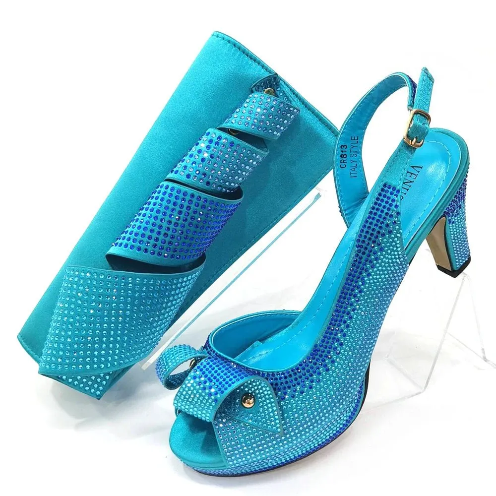 2024 Italian Shoes and Bag Set: High Heel Party Elegance