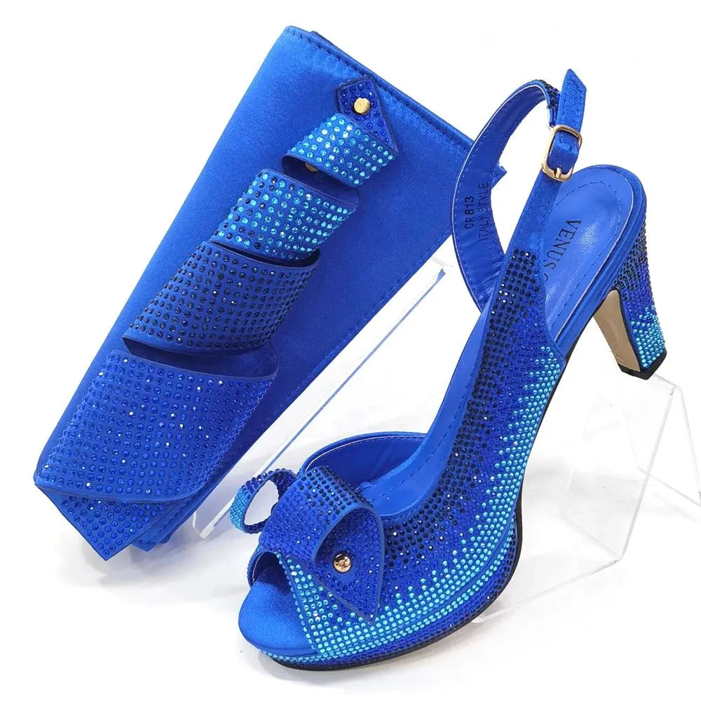 2024 Italian Shoes and Bag Set: High Heel Party Elegance