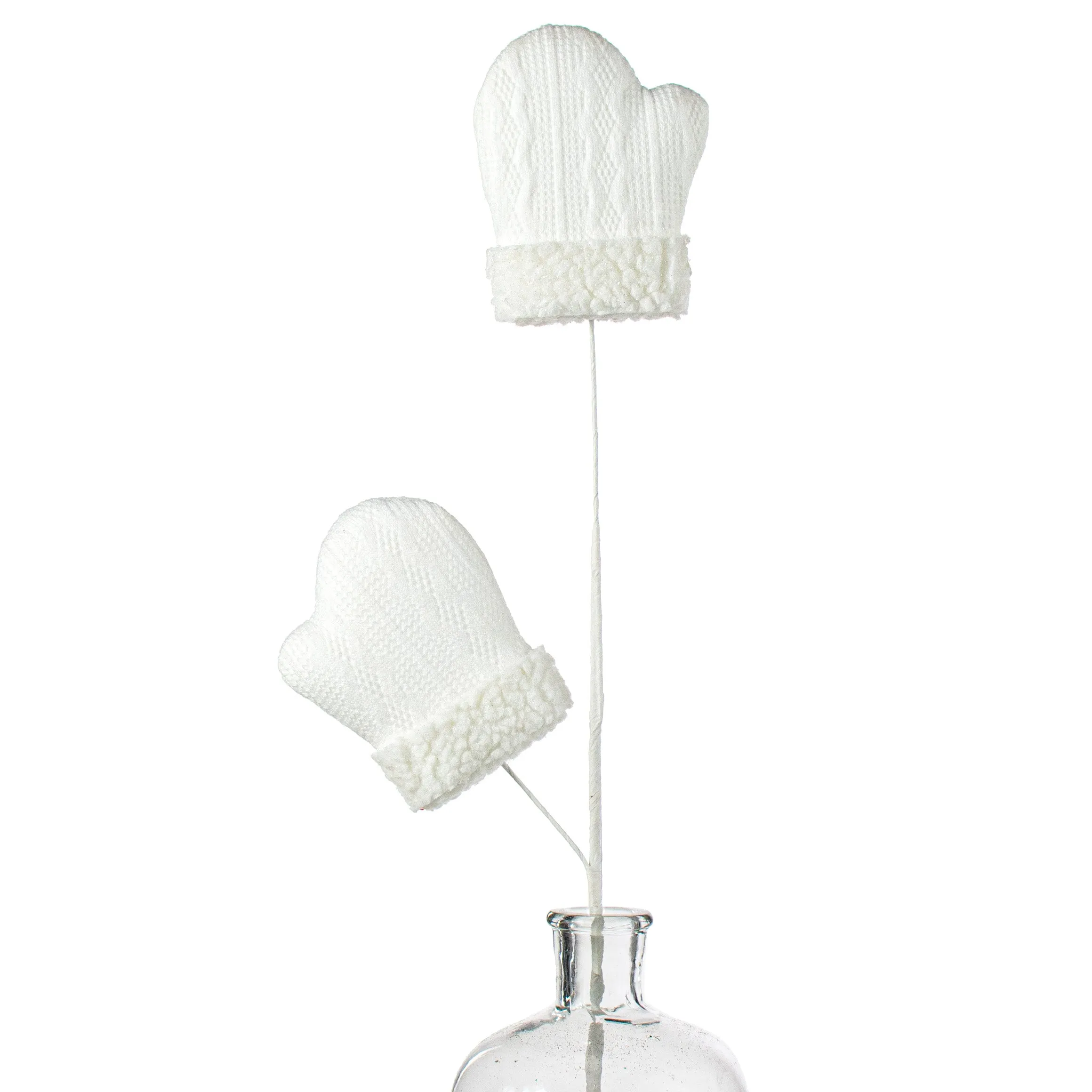 26" Snow Mitten Spray: White