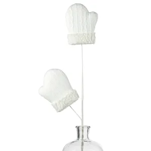 26" Snow Mitten Spray: White