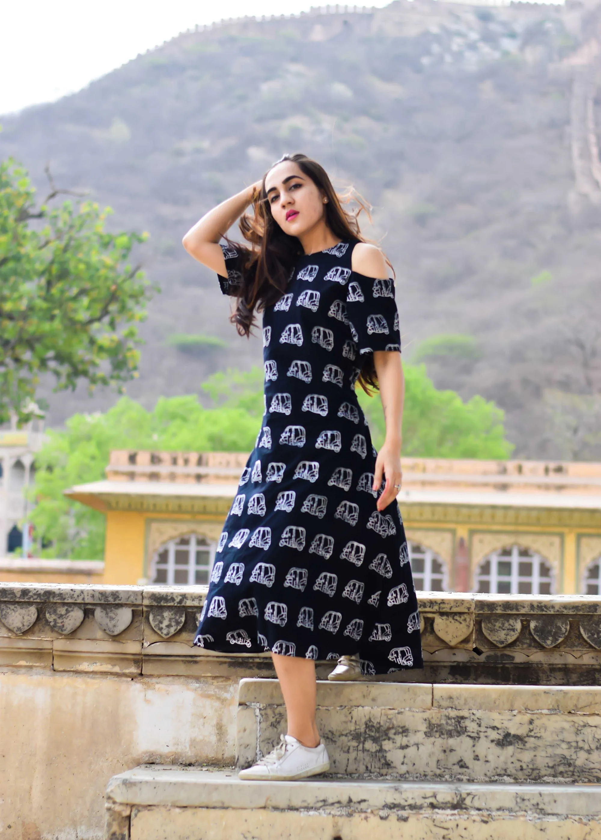 Auto Cold Shoulder Dress