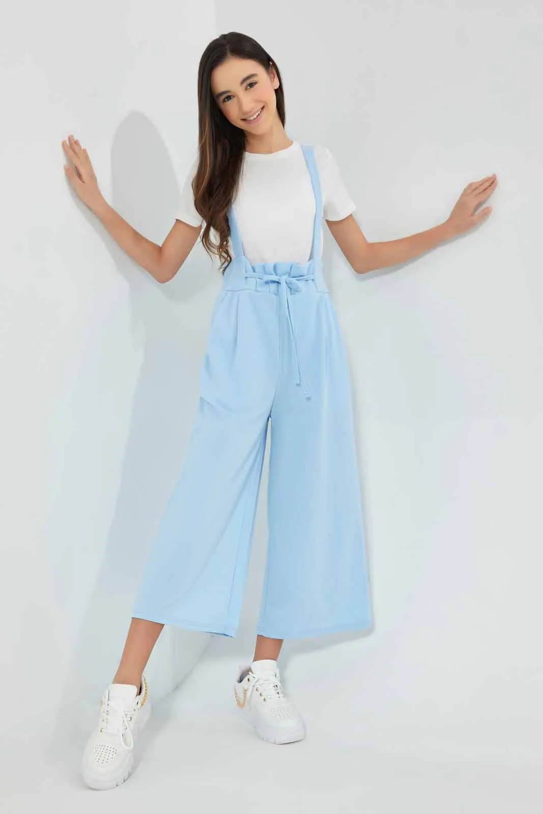 Blue Capri Jumpsuit