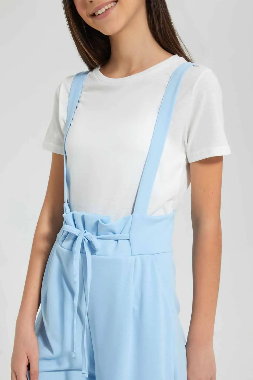 Blue Capri Jumpsuit