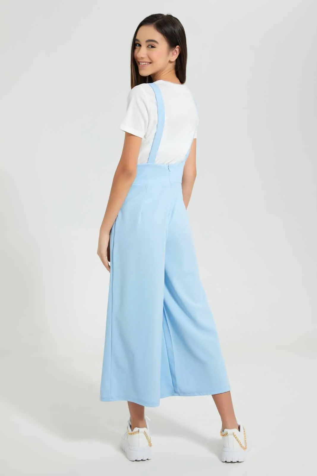 Blue Capri Jumpsuit