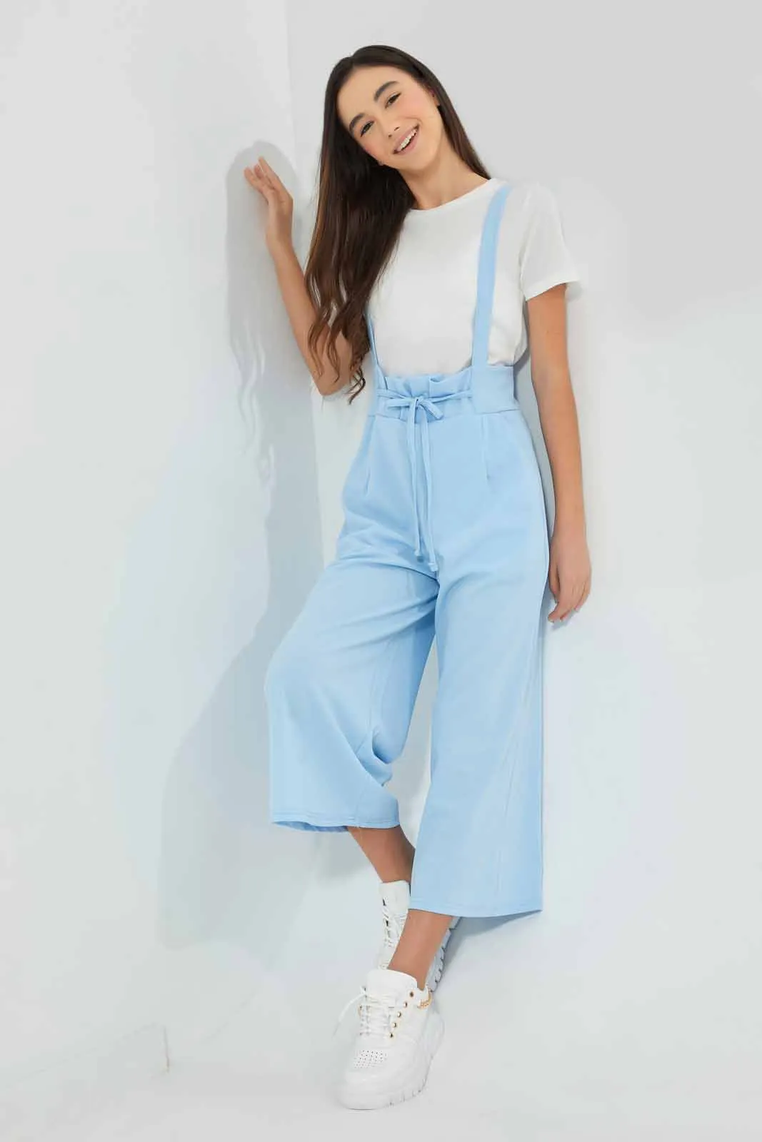 Blue Capri Jumpsuit