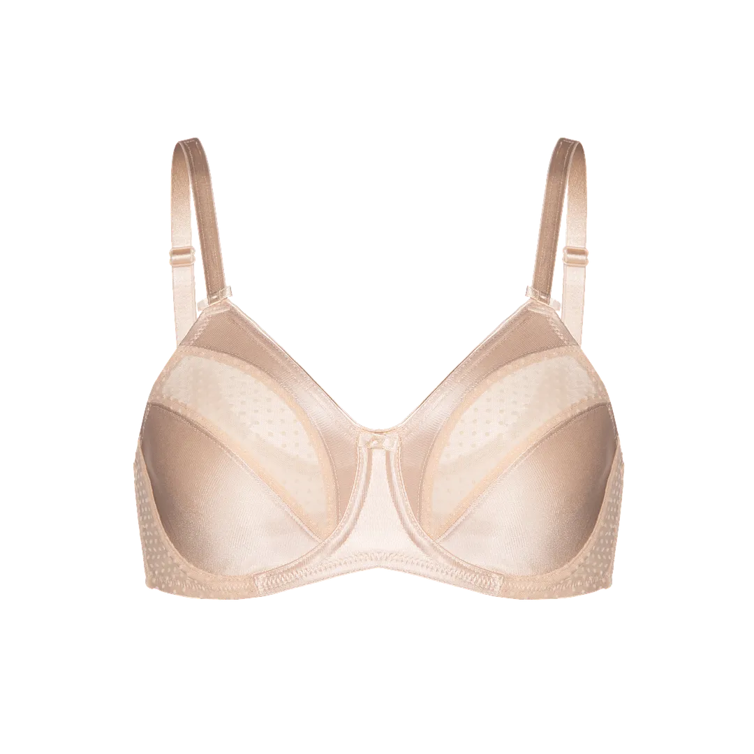 BR200 - minimizer bra with dot mesh insert