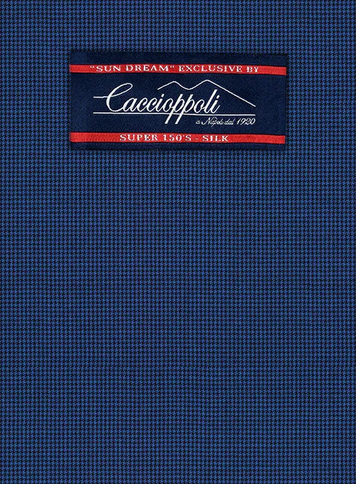 Caccioppoli Sun Dream Trippo Blue Wool Silk Suit