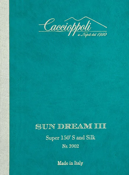 Caccioppoli Sun Dream Trippo Blue Wool Silk Suit