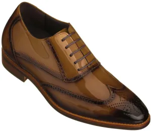 CALTO - S1017 - 3.0 Inches Taller (Dark Brown Patent Leather)