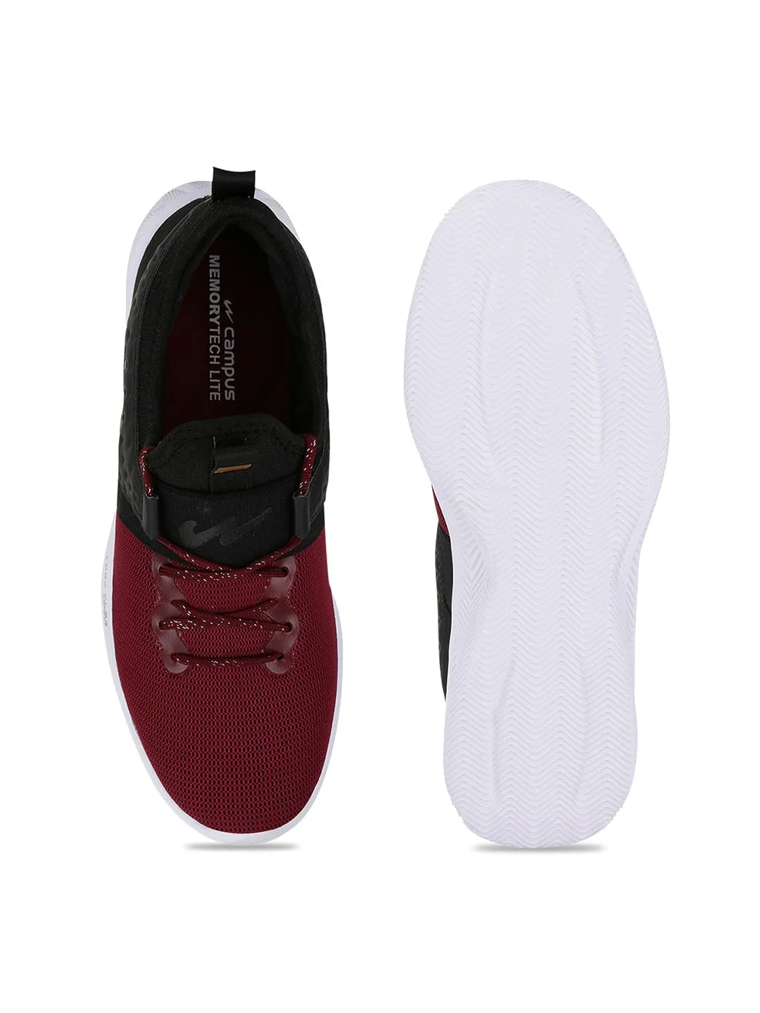 Campus Women Maroon Mesh Running Shoes