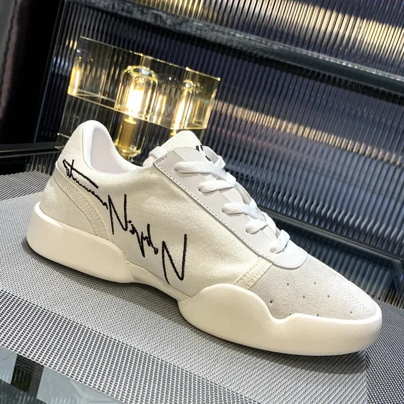 Casual Genuine Leather Printed Sneakers