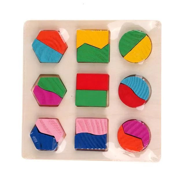 Colorful Wooden Shape Puzzle