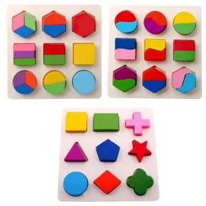 Colorful Wooden Shape Puzzle