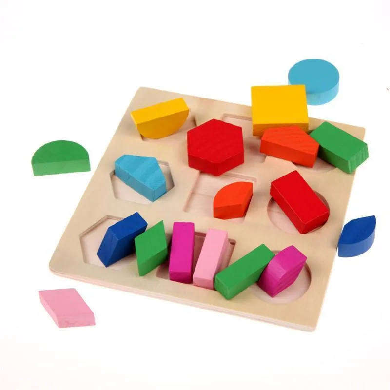 Colorful Wooden Shape Puzzle