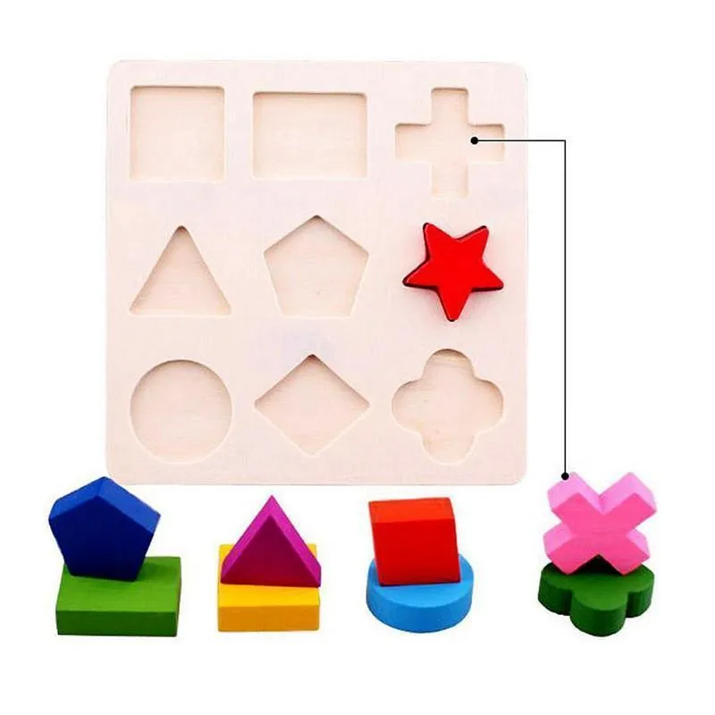 Colorful Wooden Shape Puzzle