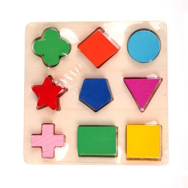 Colorful Wooden Shape Puzzle