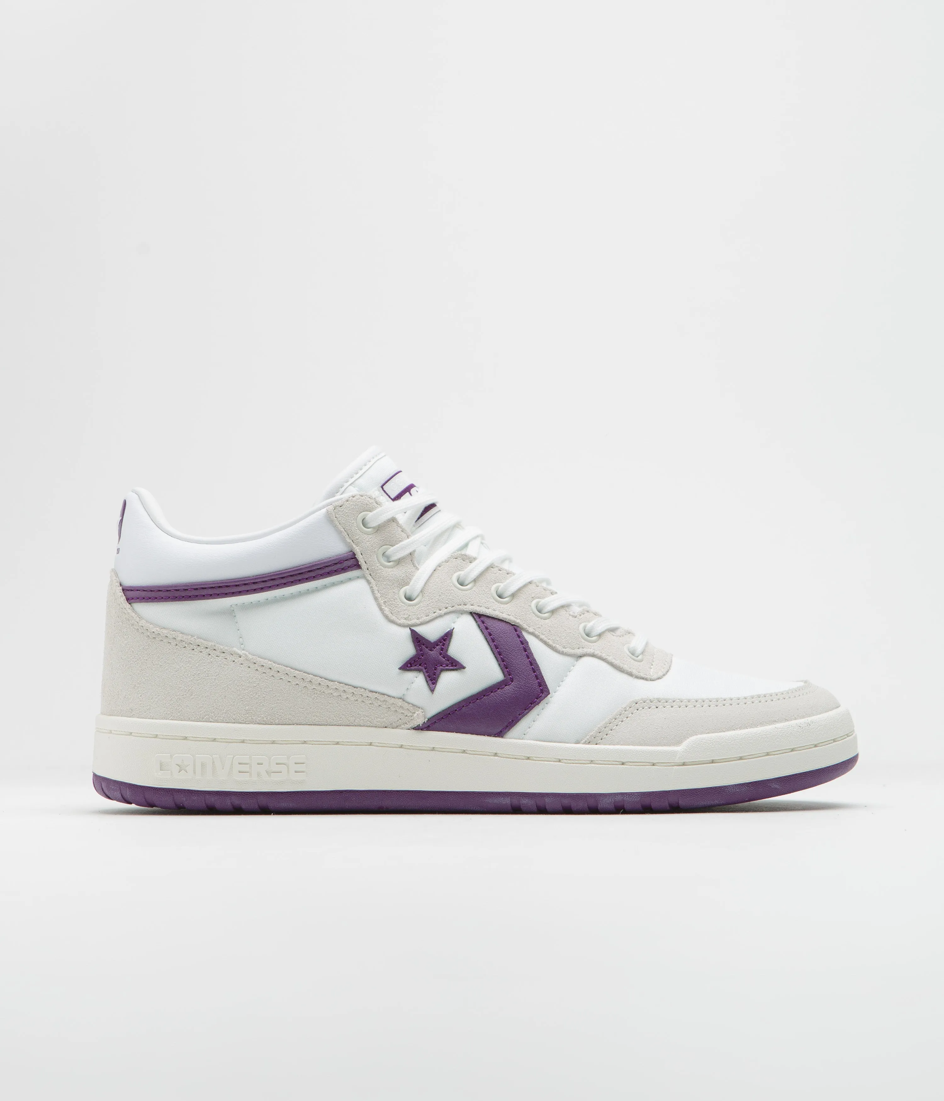Converse Fastbreak Mid Shoes - White / Vaporous Grey / Purple