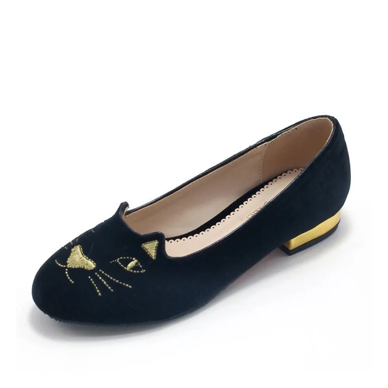 Cute Black Cat Ballet Flats