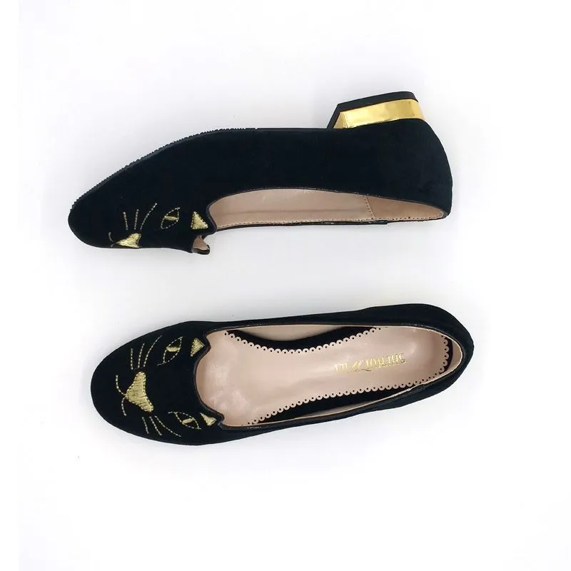 Cute Black Cat Ballet Flats