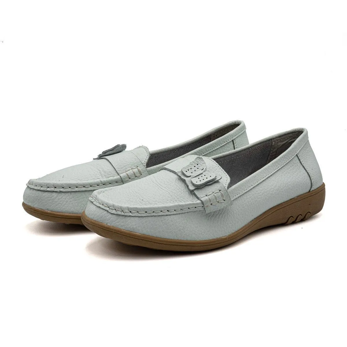 Dash Casual Loafers Leather White Colour For Women