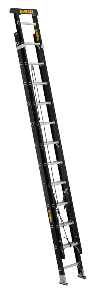 DeWALT DXL3020-24PT Extension Ladder, 282 in H Reach, 300 lb, 1-1/2 in D Step, Fiberglass :EA: QUANTITY: 1