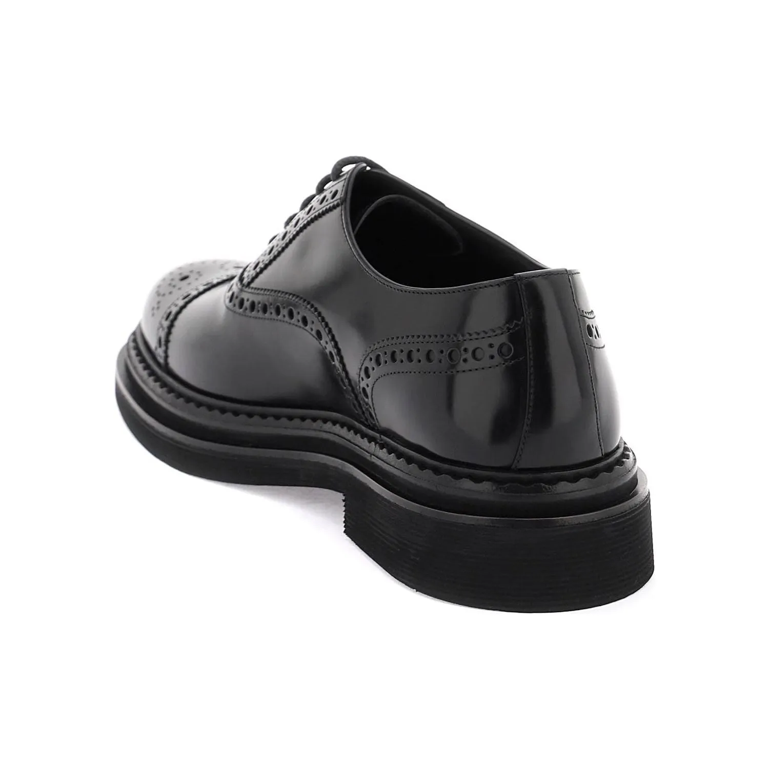 Dolce & Gabbana brushed leather oxford lace-ups