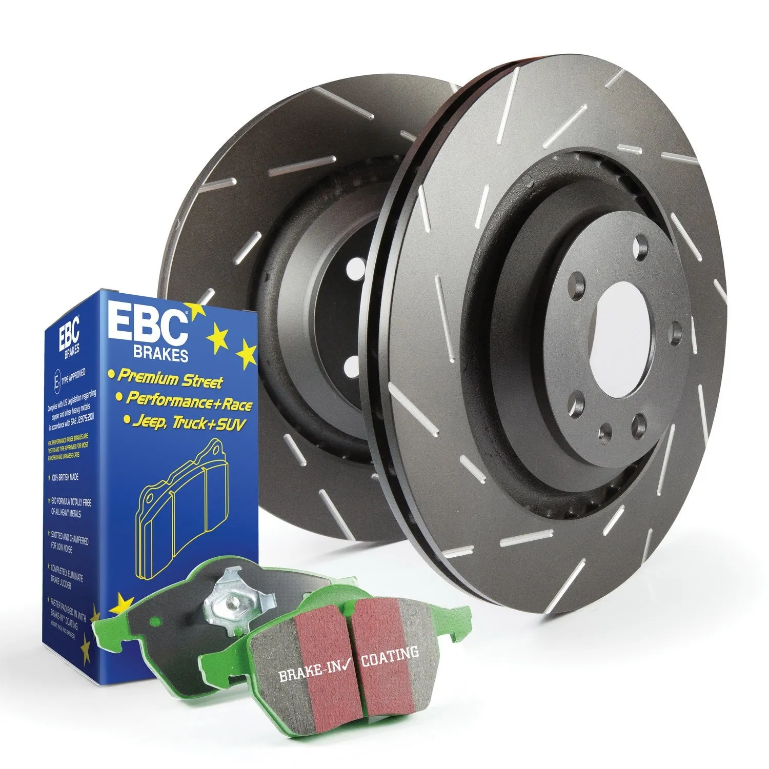 EBC Brakes S2KF1007 S2 Kits Greenstuff 2000 and USR Rotors