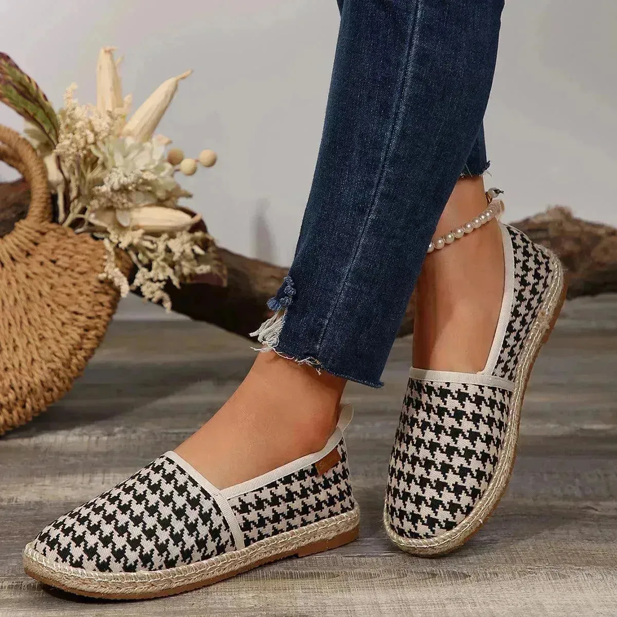 European And American Slip-on Fisherman Shoes Summer Animal Skin Loafer Flat Casual  Canvas  Shoe