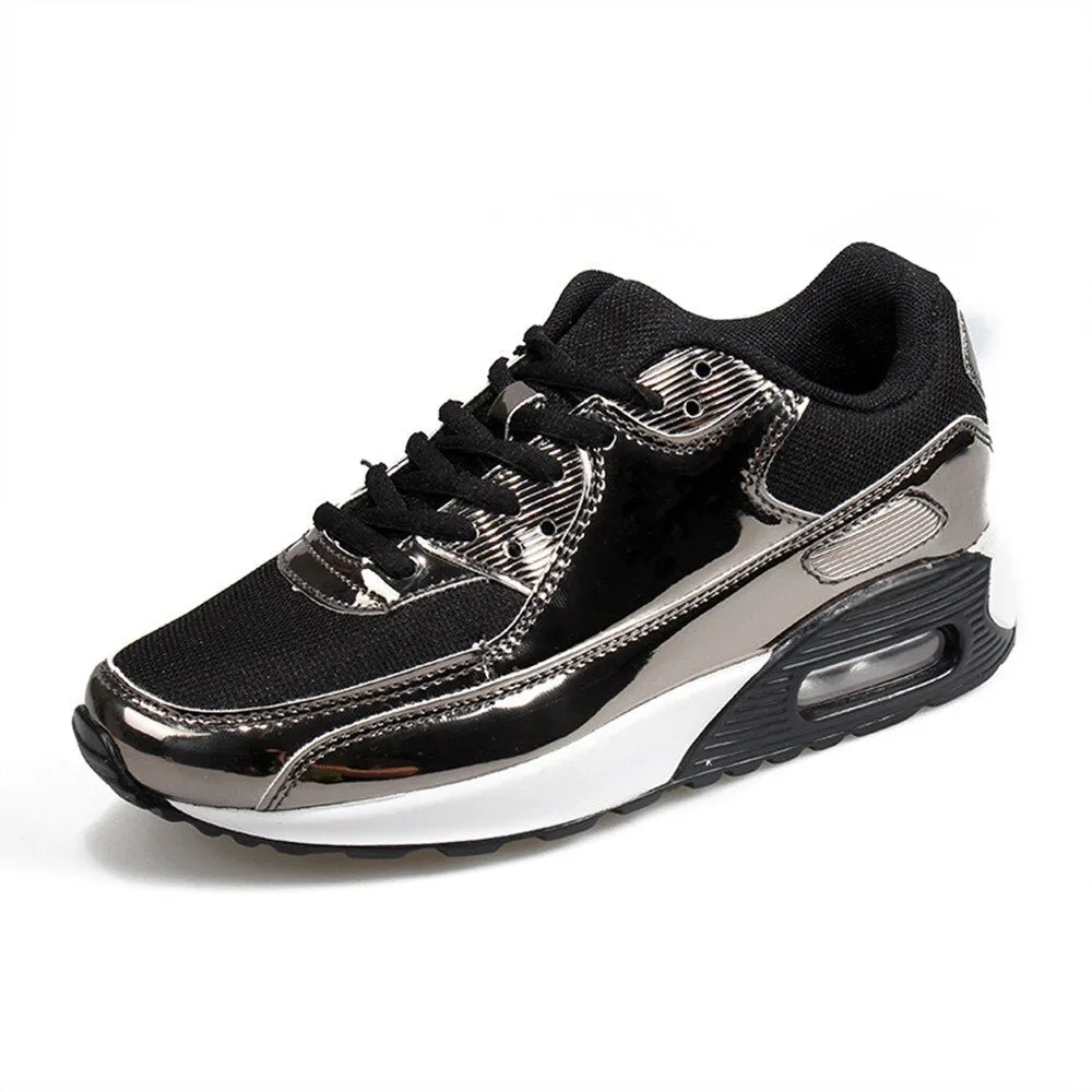 Fashion Women Sneakers Running Shoes Outdoor Sports Shoes Breathable Mesh Comfort Jogging Mesh Shoes Air Cushion Lace Up Ladies