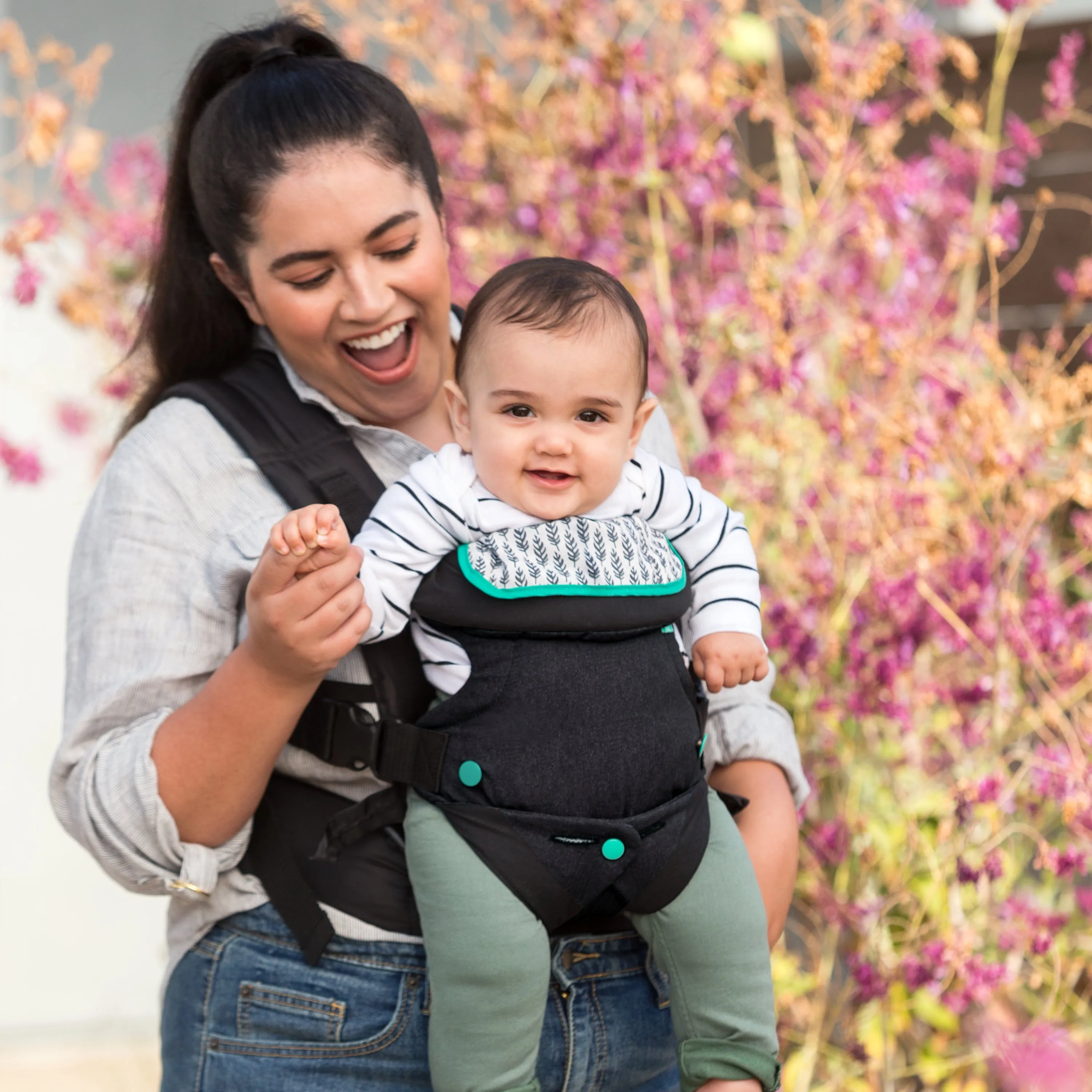 Flip Advanced 4-in-1 Convertible Baby Carrier (Black Denim)