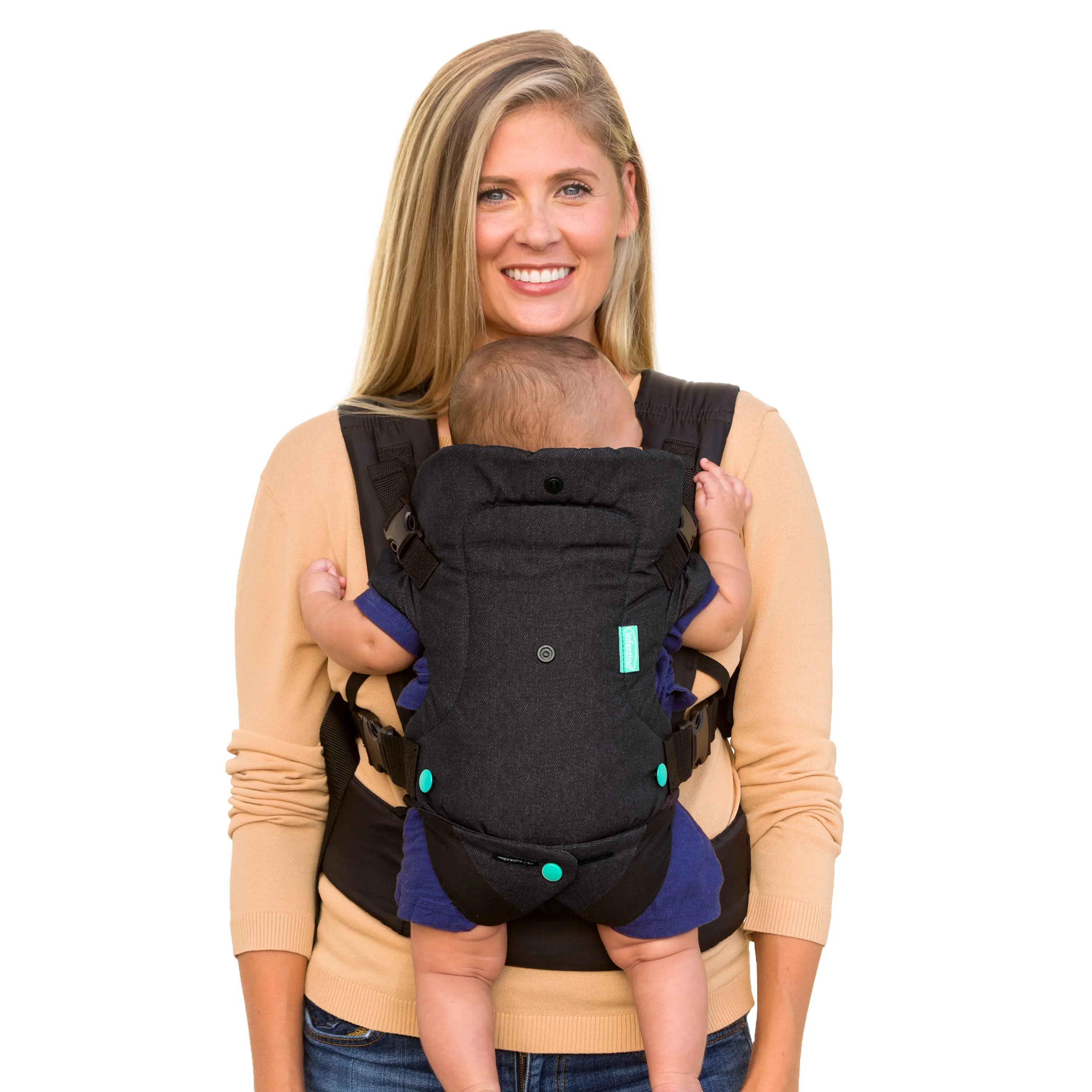 Flip Advanced 4-in-1 Convertible Baby Carrier (Black Denim)