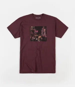 Fucking Awesome Neon Nights T-Shirt - Maroon
