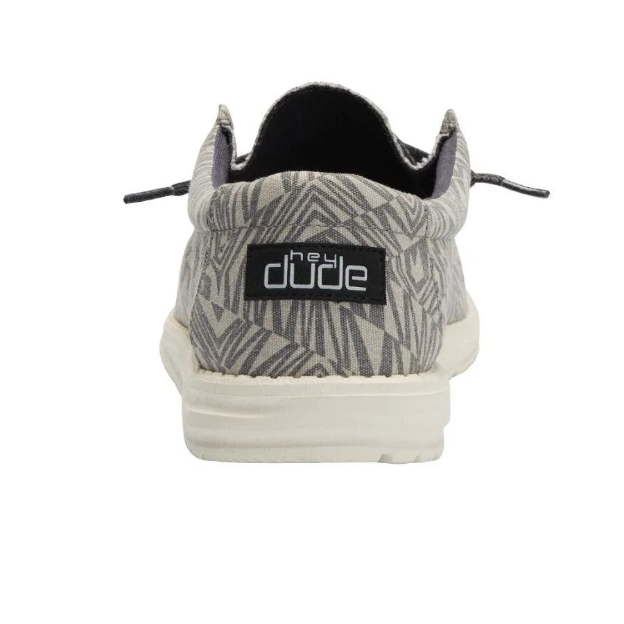 'Hey Dude' Men's Wally Print - Geo Grey