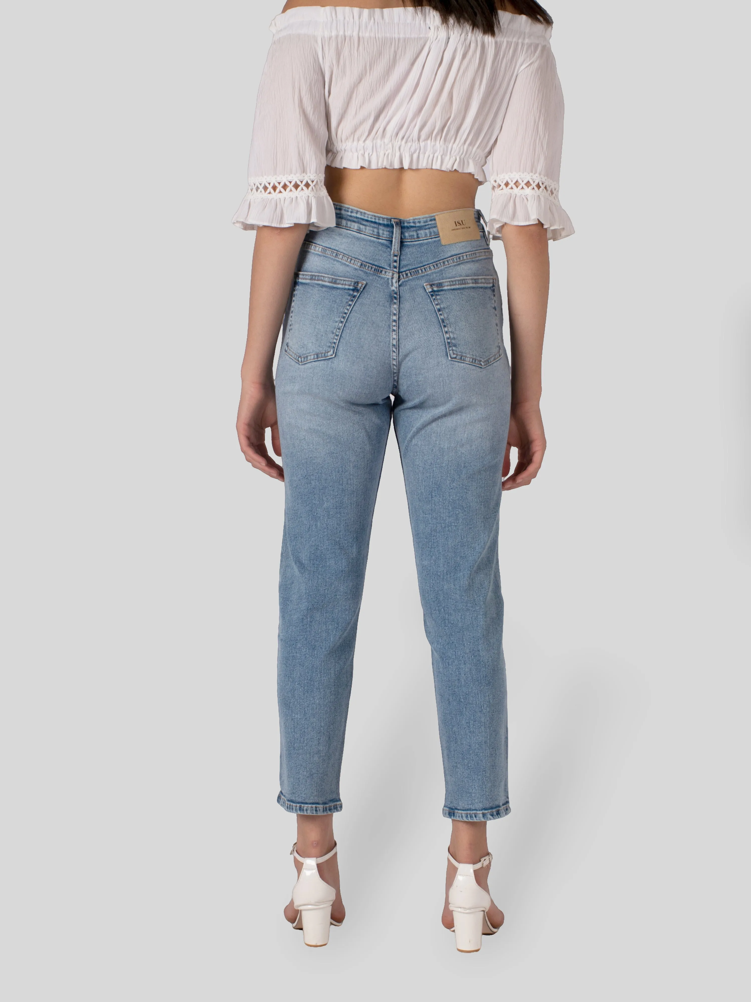 IS.U Light Blue Straight Fit Denim Jeans