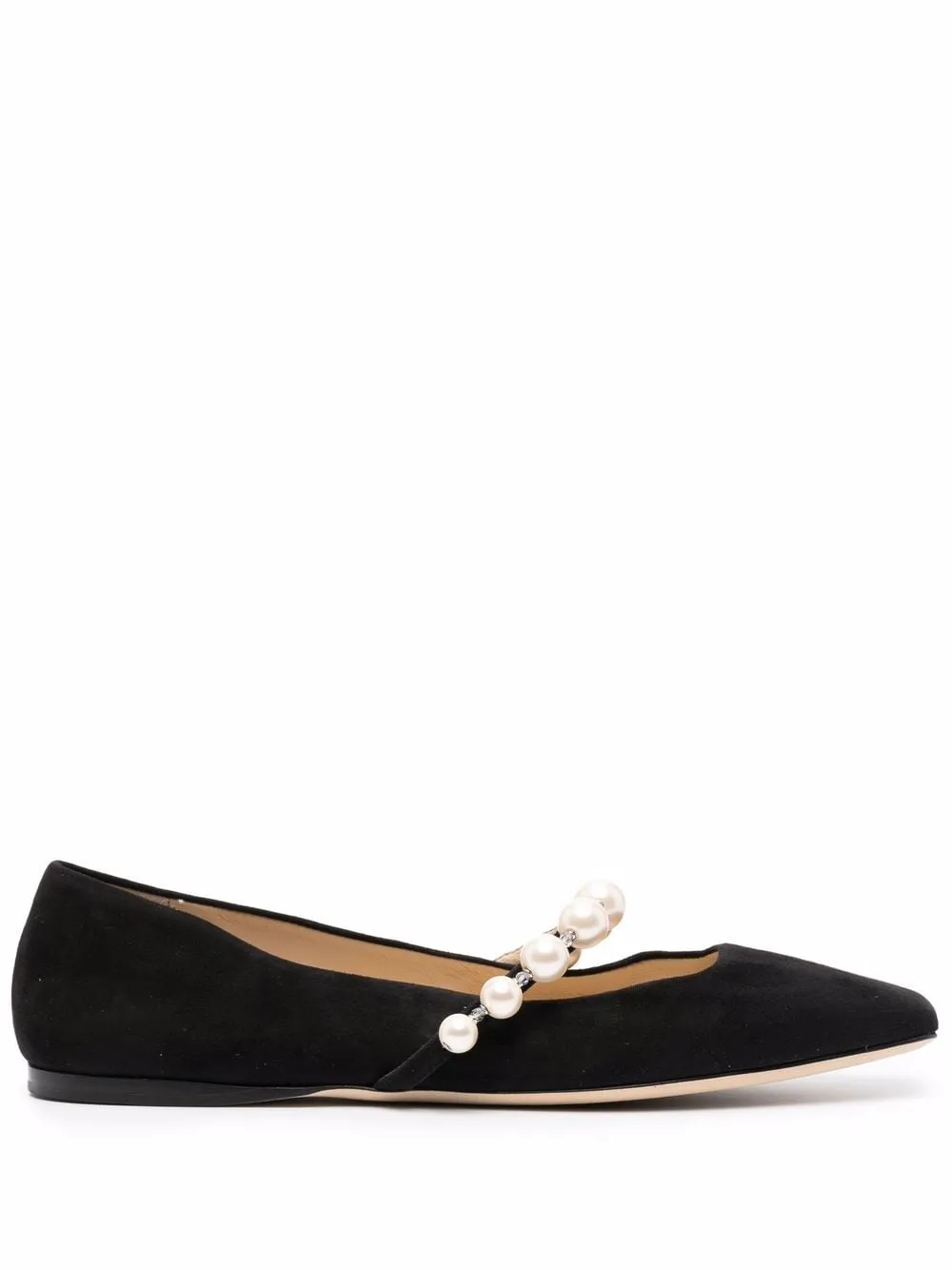 JIMMY CHOO Elegant Suede Leather Ballet Flats
