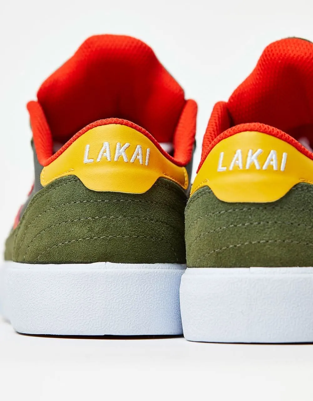 Lakai Cambridge Skate Shoes - Olive/Yellow Suede
