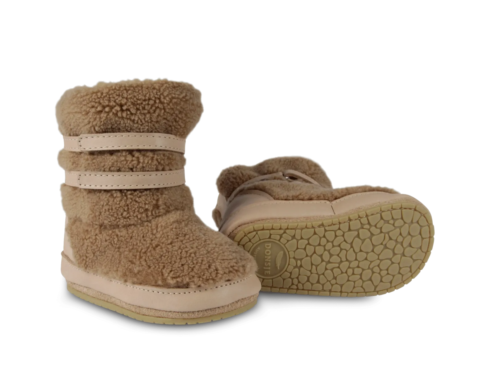 Larisso Booties | Light Maple Curly Faux Fur