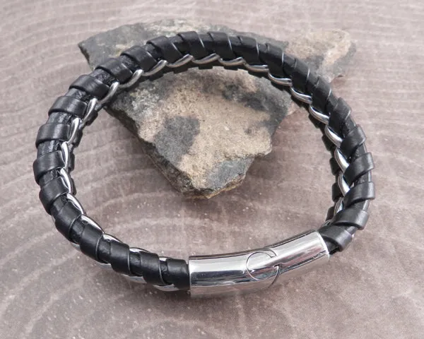 Leather Wave Wrap Tracer Bracelet
