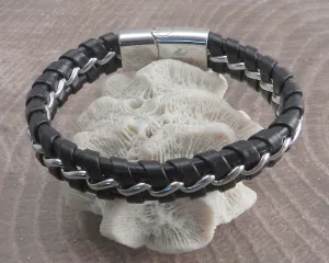 Leather Wave Wrap Tracer Bracelet