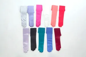 Long Colorful Satin Glove G705
