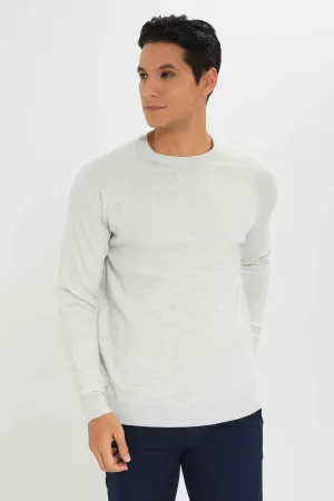 Men Ecru Plain Pullover