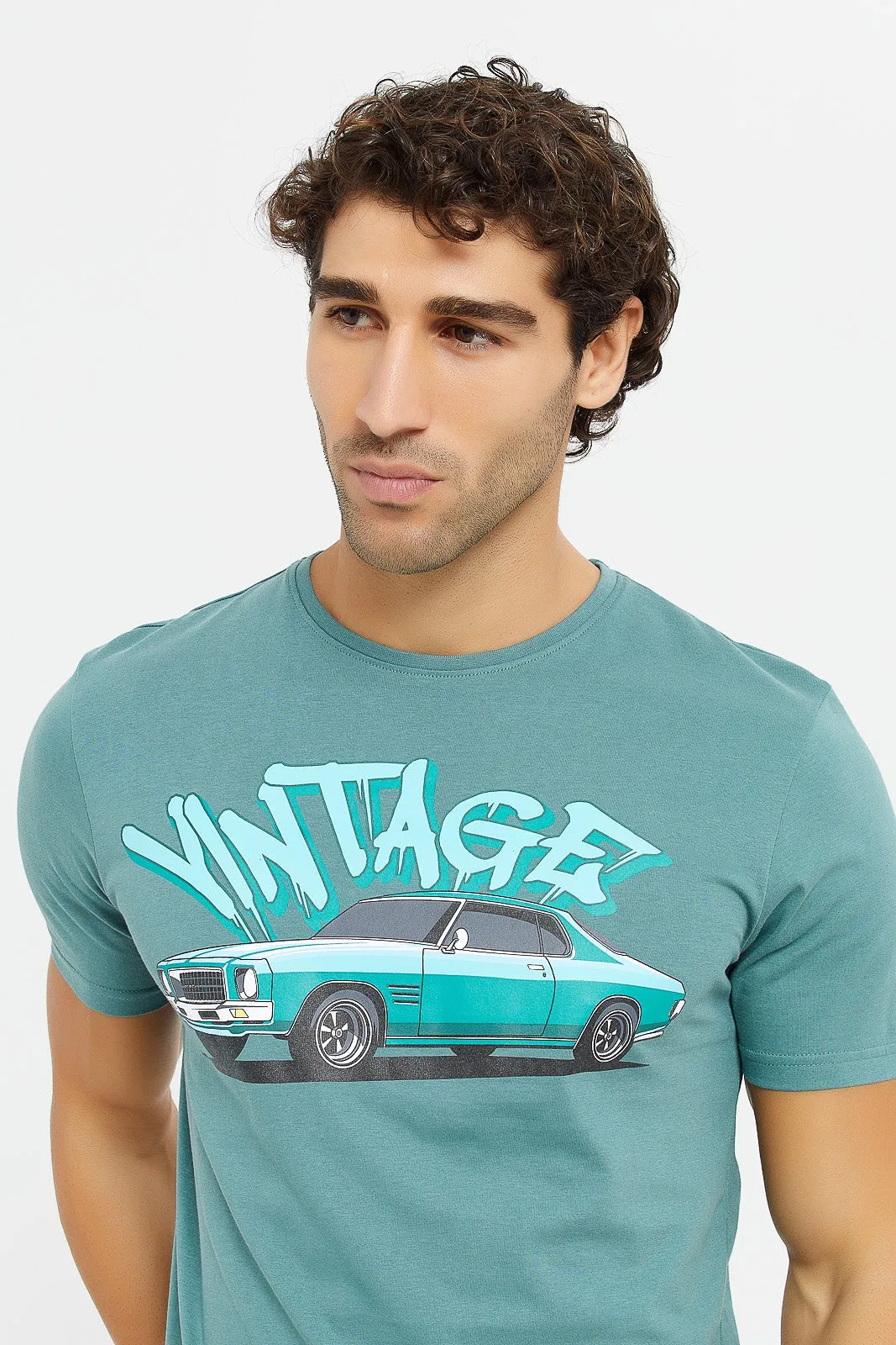 Men Mint Graphic T-Shirt