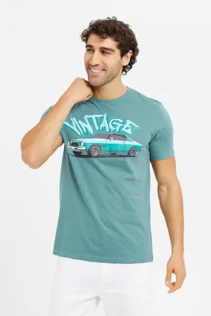 Men Mint Graphic T-Shirt