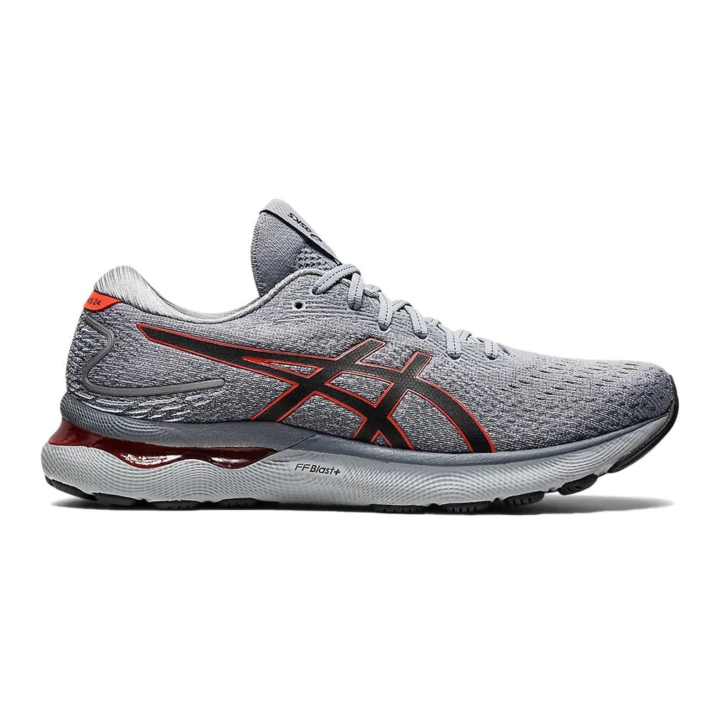 Men's Asics GEL-Nimbus 24, Sheet Rock/Cherry Tomato, 13 2E Wide