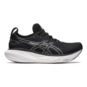 Men's Asics Gel-Nimbus 25, Black/Pure Silver, 6.5 4E Extra Wide