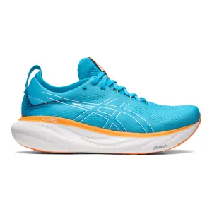 Men's Asics Gel-Nimbus 25, Island Blue/Sun Peach, 9.5 2E Wide