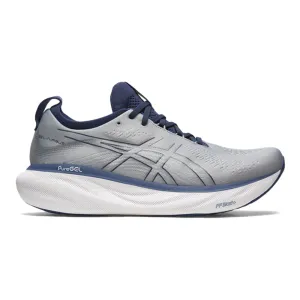 Men's Asics Gel-Nimbus 25, Sheet Rock/Indigo Blue, 12 2E Wide