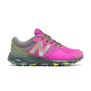 New Balance Fluorescent Pink with Grey 690v2 Children's/Youth Wide Trail Sneaker