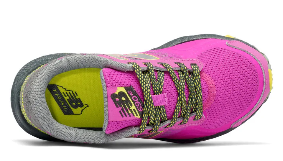 New Balance Fluorescent Pink with Grey 690v2 Children's/Youth Wide Trail Sneaker
