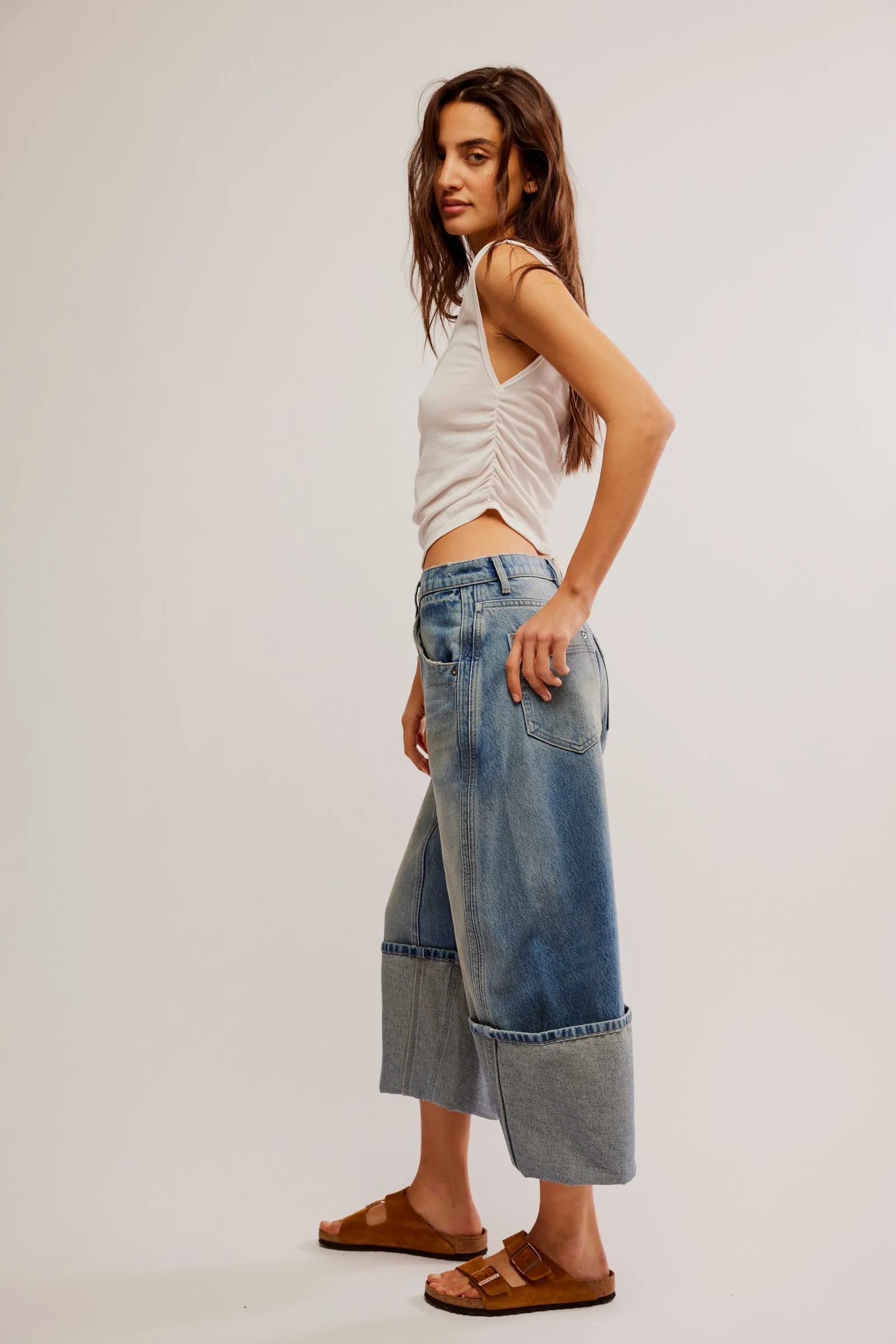 Olsen Cuffed Barrel Jean in Daily Driver